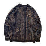 Kapital Sweater Vintage Hida Hehong Wind Anti-war Sweater round Neck Loose Pullover Sweater Vintage