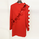 Women Haute Couture Dresses Fashion Bowknot Dress Gown