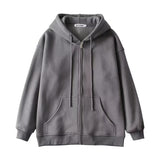 Women Hoodie Fleece-lined Thick Loose Warm