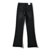 Women Jeans Distressed Slim Fit Bell-Bottom Pants