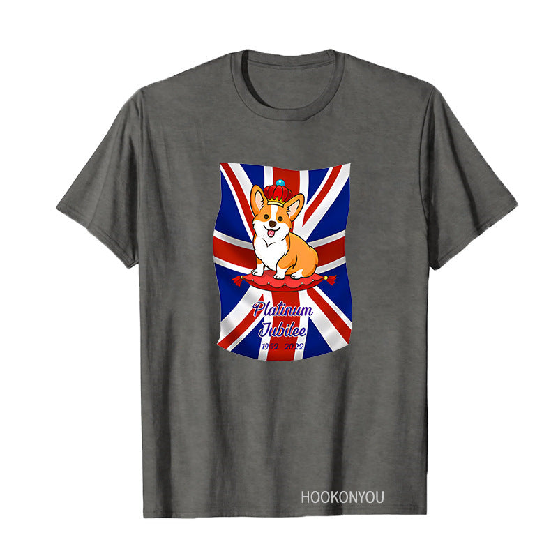 Inspired by Queen's Platinum Jubilee 2022 Elizabeth 70 Years T-shirt Logo Printed Short Sleeve T-shirt