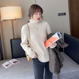 Women Pullover Sweater Loose All-Matching Knitted Sweater