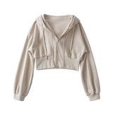 Women Hoodie Fashion Loose Drawstring