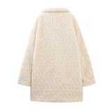 Women Cotton Coat Imitation Lamb Wool Loose plus Size