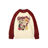 Women Sweater Sweet Style Assorted Colors Retro Loose Sweater