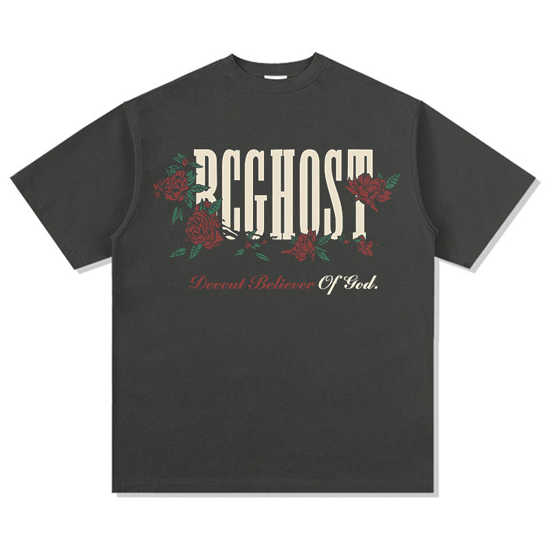 Unisex T-Shirt Rose Print T-Shirt
