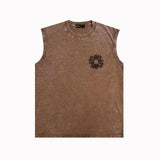 Purple Brand Distressed Tank T Shirts Distressed Sleeveless T-shirt Vest