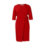 Women Dress Autumn and Winter V-neck Fashion Dress