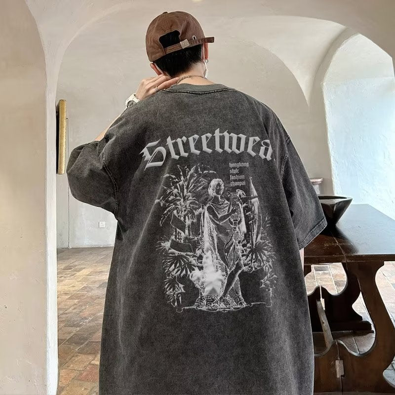 Men's T Shirt Oversize Distressed Heavy Summer
