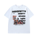 Men T-Shirt Portrait Printing Distressed