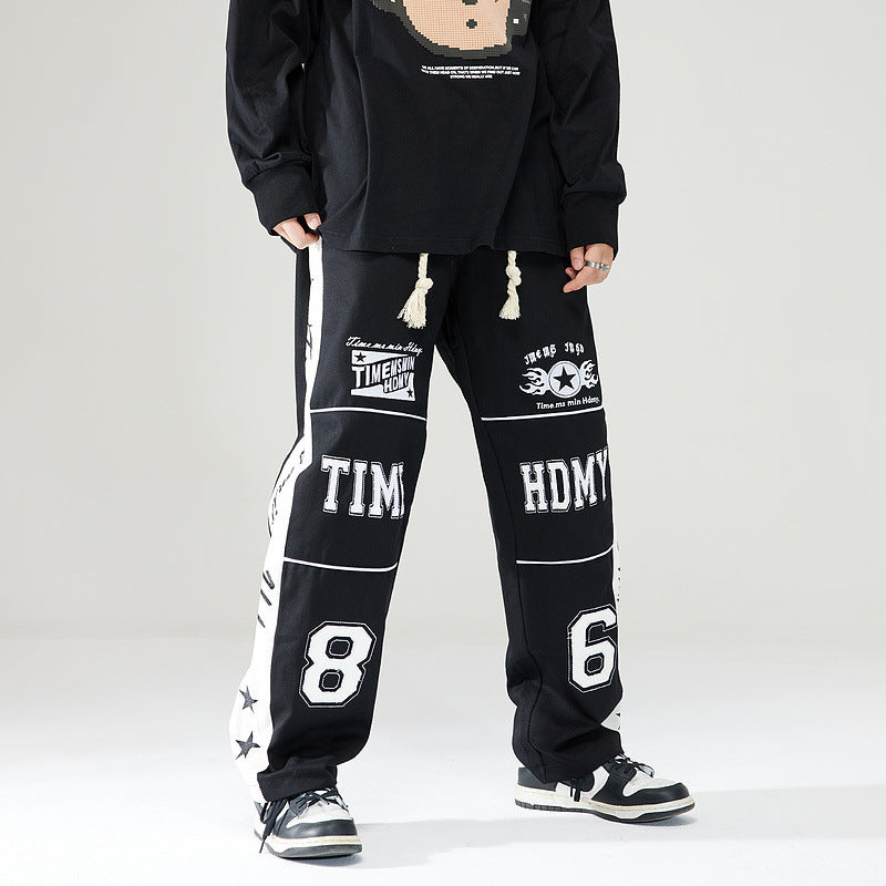 Cargo Pants Vintage Embroidered Racing Overalls