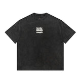 Men T-Shirt Heavy Retro Distressed All-Matching