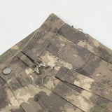 Men Jeans Camouflage Workwear Bandage Decoration