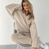 Women Co-Ords Polar Fleece Casual Loose Sweatshirt Sports
