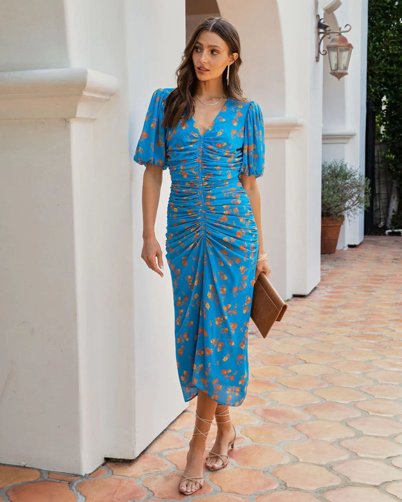 Women Dress Summer Temperament Pleated Dress