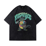 Men T-Shirt Vintage Distressed Nirvana Skull Print