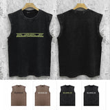 Purple Brand Distressed Tank T Shirts Distressed Sleeveless T-shirt Vest
