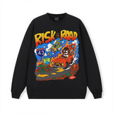 Vintage Hoodie American print crew neck hooded sweater