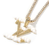 Jewelry Light Luxury English Alphabet Pendant Premium Sense Diamond Lightning Word Up St. Valentine's