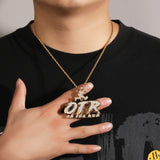 Jewelry OTR letter pendant hiphop fashion micro zircon Alphabet Pieces Spectrum St. Valentine's