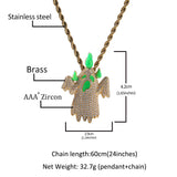 Jewelry Color Luminous Ghost Pendant Necklace Royalty Night light Jesus Pieces