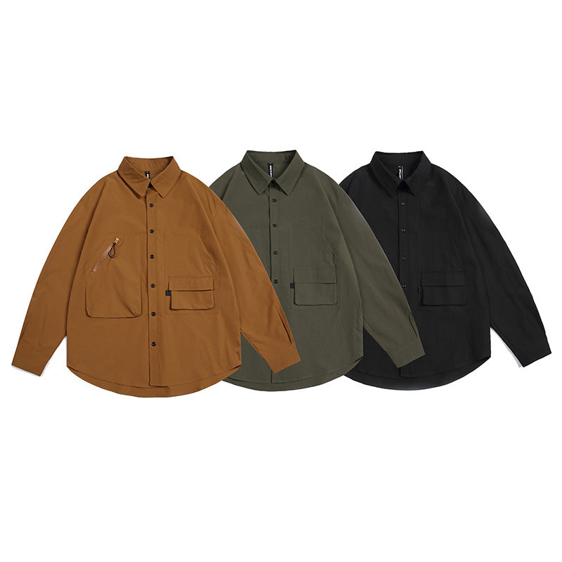 Unisex Shirt Vintage Baggy Coat