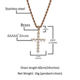 Jewelry Light Luxury Love Zircon Cross Pendant Necklace Personality Crosses Spectrum St. Valentine's