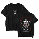 Printed Washed Tshirt Anime Demon Slayer Cotton Men Vintage