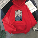 Anime Chainsaw Man Power Kawaii Print Plus Size Hoodie Women