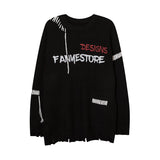 Women Sweater Oversize Distressed Sweater Sweater