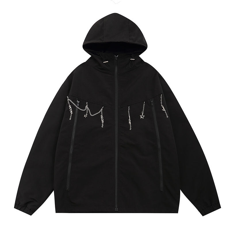 Women Jackets Chain Anorak Oversize