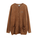 Women Jackets Vintage Distressed Knitted Cardigan Vibe Idle Style