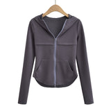 Women Hoodie Hot Girl Slim-Fit Cardigan Fishtail Two Pieces