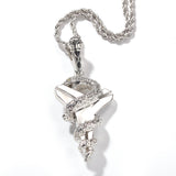 Jewelry Hip Hop Kobe Black Mamba Viper Cross Pendant Necklace Angel Pieces Animal