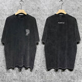 Purple Brand Distressed T Shirts Short Sleeve