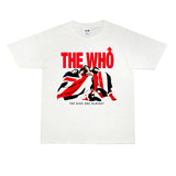 Rock Star T Shirt the WHO Band Printed Washed Distressed T-shirt Men's and Women's Cotton Short Sleeve