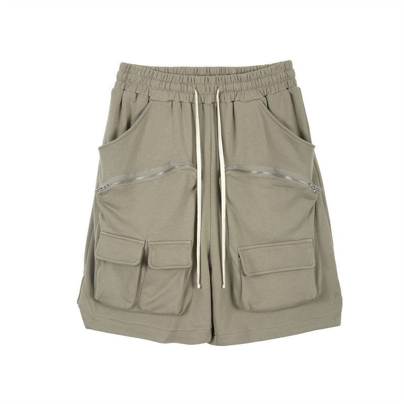 Men Shorts Multi-Pocket Workwear Shorts Loose Sports