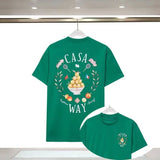 Cotton Fashion T Shirt Double-sided Print Tops Breathable M