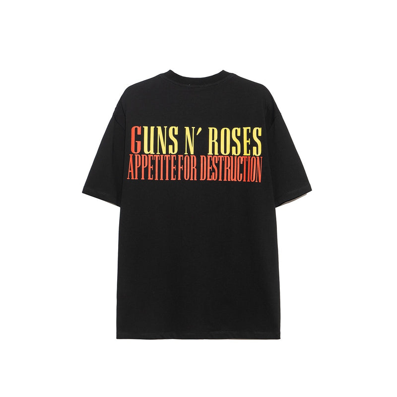 Fog Essentials T Shirts Spring/Summer FOG Skull Rock Band Crew Neck Short Sleeves