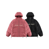 Unisex Coat Winter Thick Corduroy Style Hooded Jacket