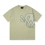 Synaworld T Shirts central cee Short Sleeve Classic Letter Print Loose Casual T-Shirt