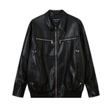 Women Jackets Vintage PU Leather Jacket