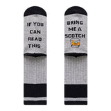 Men socks embroidered cotton knee socks