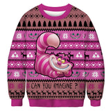 Black Christmas Sweater Christmas Print Couple Outfit Casual Pullover