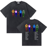 Washed Vintage Rapper Chris Brown 11:11 Tour Print T Shirt