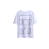 Ow T Shirts Sketch Line Three-Dimensional Arrow Print Men