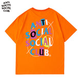 Anti Social Club T Shirt Men's Summer round Neck Cotton Loose