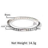 Bracelet 4MM Copper Zircon Spring Fashion Diamond Bracelet Jesus Pieces Royalty