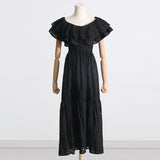 Bohemian Dress Hollow out Embroidered Printed Elegant