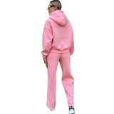 Women Co-Ords Knitted Fleece-Lined Sweater Suit Leisure Sports